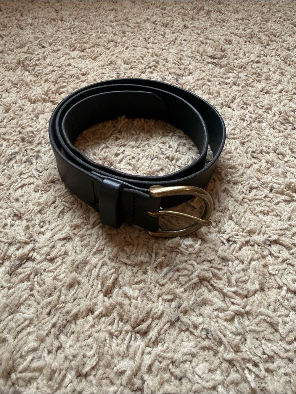Madewell black leather belt